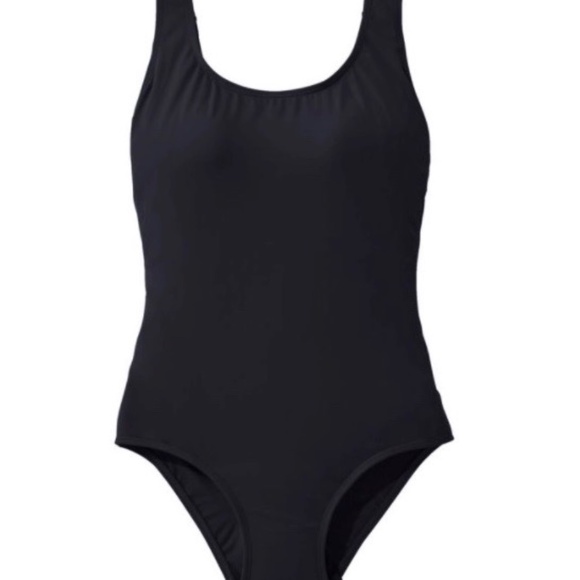 Women's LL BEAN Black Tank Style Bathing Suit ~ Size 10 - Picture 1 of 6